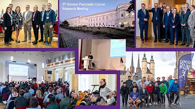 Fotokollage zeigt Impressionen der Krebskonferenz