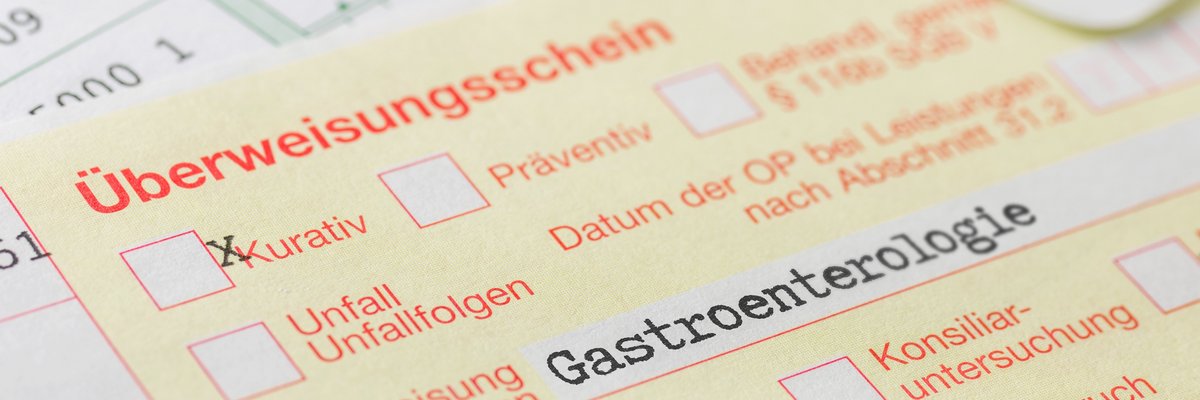 Üerweisungsschein für die Gastroenterologie