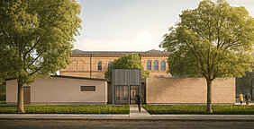 Grafische Visualisierung der geplanten Erweiterung des Kryolagers. Bild: UMH/Erchinger Wurfbaum Architekten (Berlin)