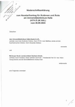 Niederschriftserklärung zum HTV-A