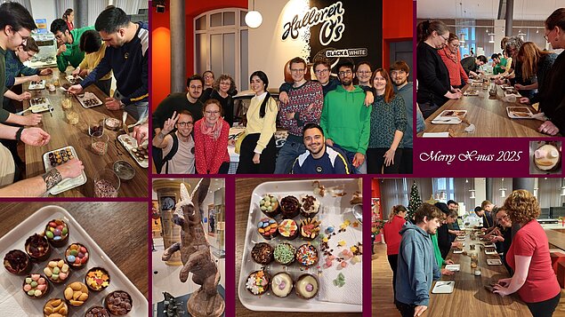 Kollage Weihnachtsfeier in der Hallorenfabrik